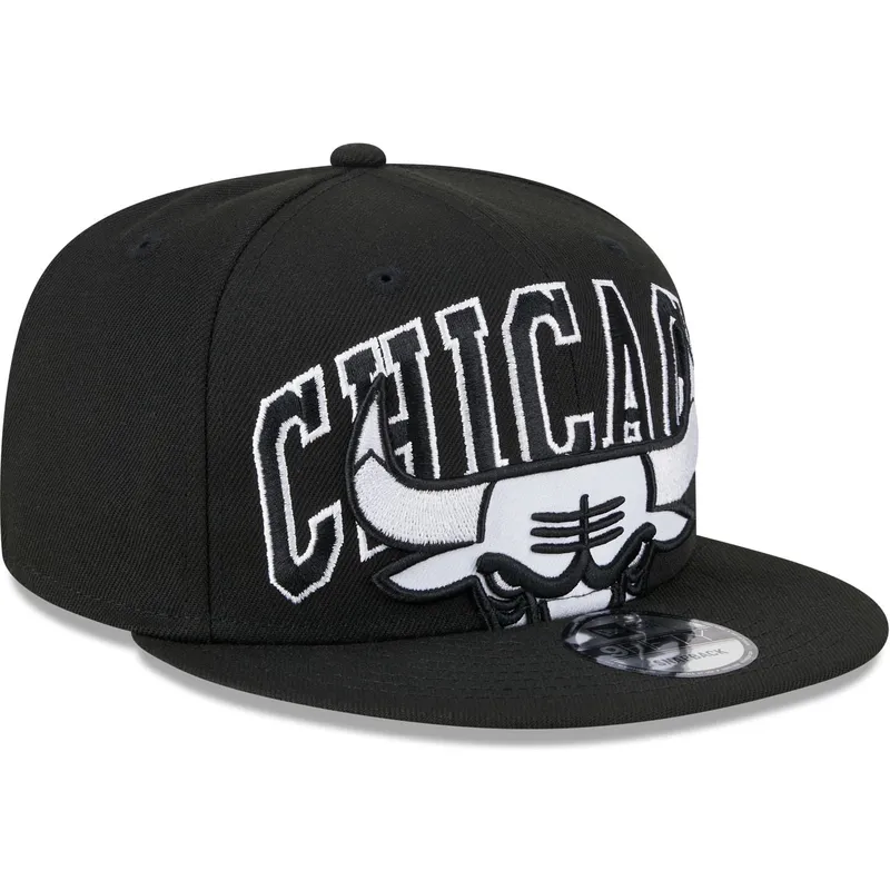 petten-plat-zwart-snapback-9fifty-tip-off-2023-van-chicago-bulls-nba-van-new-era