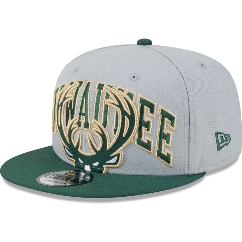 petten-plat-grijs-snapback-9fifty-tip-off-2023-van-milwaukee-bucks-nba-van-new-era