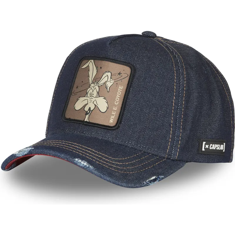 petten-gebogen-marineblauw-snapback-denim-loo8-coy1-coyote-looney-tunes-van-capslab