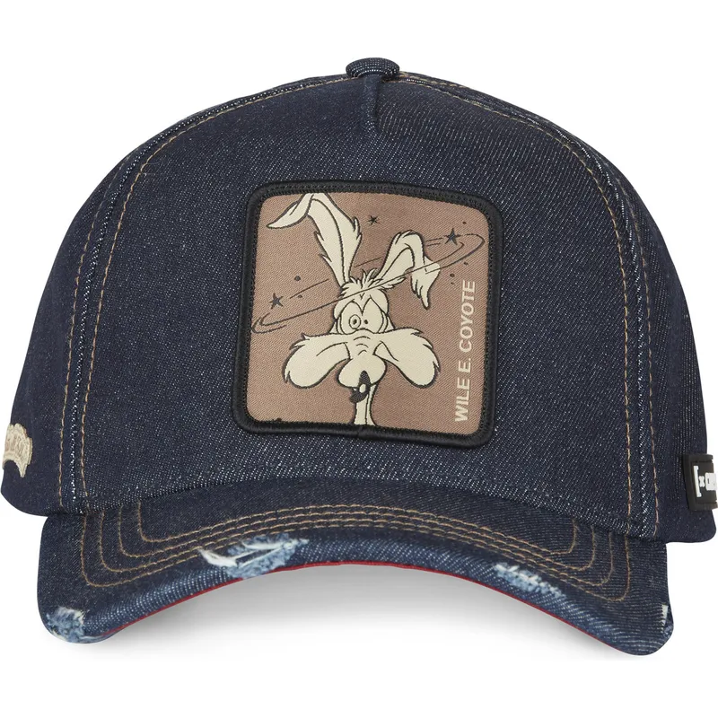 petten-gebogen-marineblauw-snapback-denim-loo8-coy1-coyote-looney-tunes-van-capslab