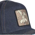 petten-gebogen-marineblauw-snapback-denim-loo8-coy1-coyote-looney-tunes-van-capslab
