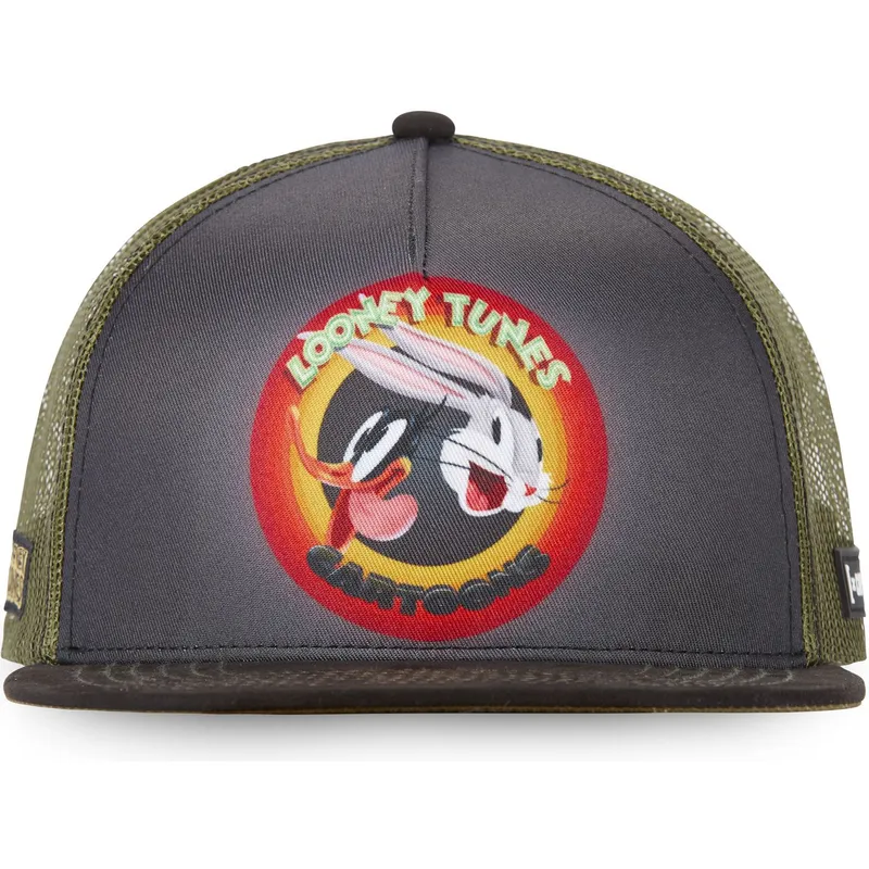 petten-plat-grijs-snapback-loo8-rin-bugs-bunny-en-daffy-duck-looney-tunes-van-capslab