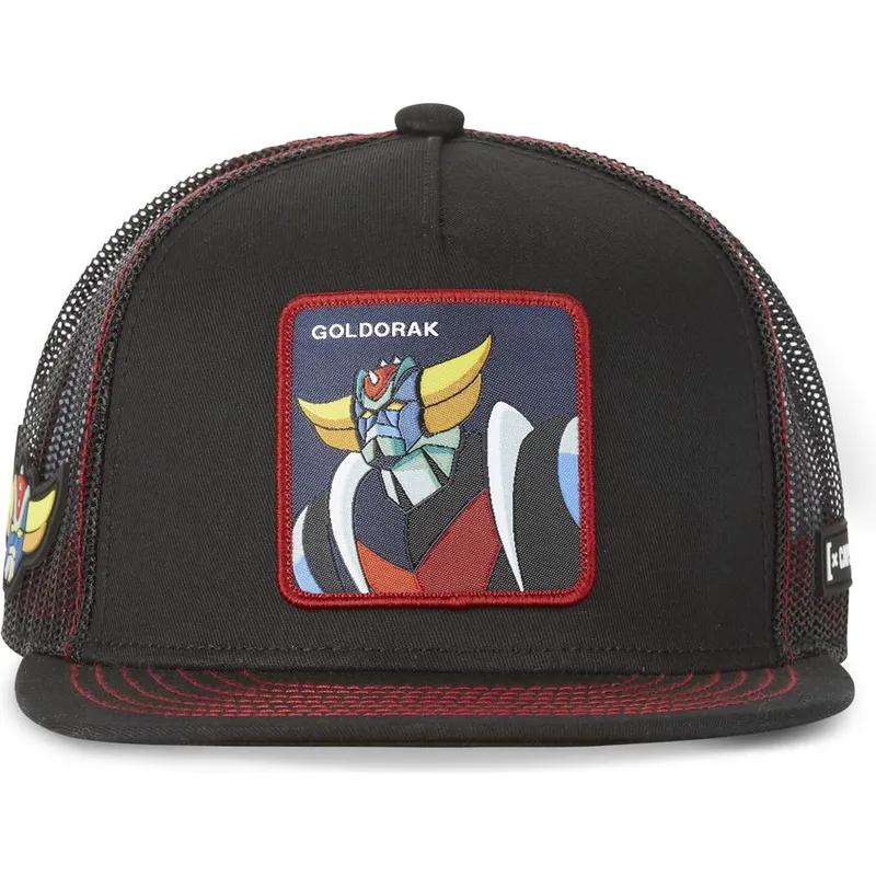 petten-plat-zwart-snapback-goldorak-uf1-goldorak-robot-grendizer-van-capslab