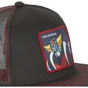 petten-plat-zwart-snapback-goldorak-uf1-goldorak-robot-grendizer-van-capslab