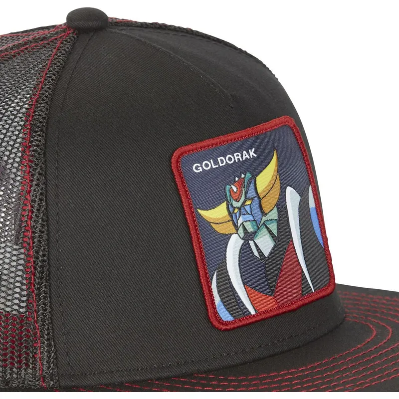 petten-plat-zwart-snapback-goldorak-uf1-goldorak-robot-grendizer-van-capslab