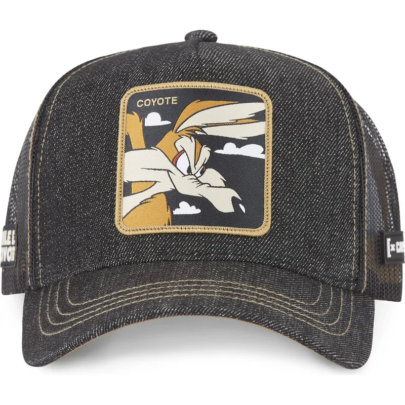 petten-gebogen-zwart-snapback-denim-loo8-coy2-coyote-looney-tunes-van-capslab