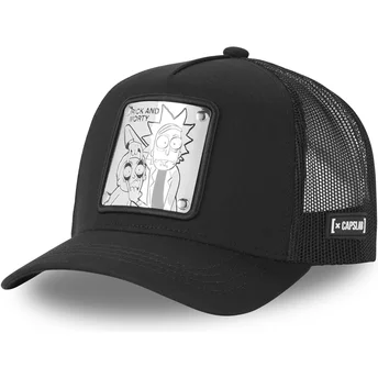 Petten gebogen zwart snapback LOO3 Rick en Morty van Capslab