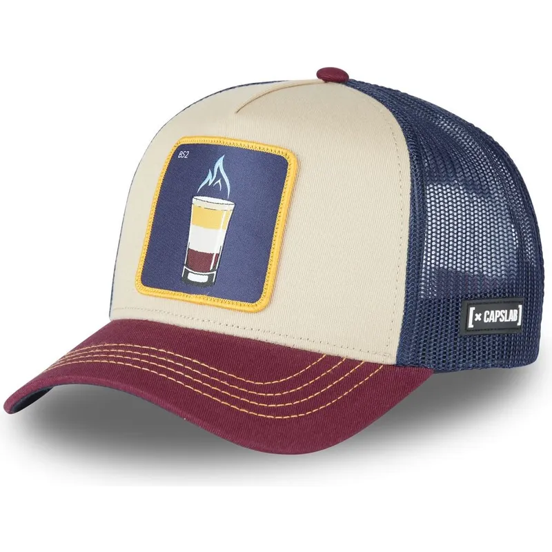 petten-gebogen-beige-snapback-b52-cocktails-van-capslab
