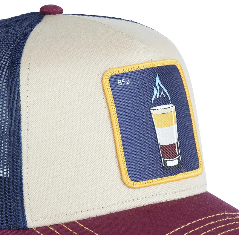 petten-gebogen-beige-snapback-b52-cocktails-van-capslab