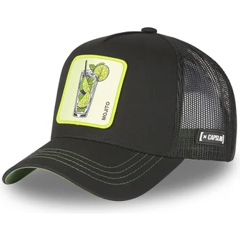 Petten gebogen zwart snapback CAS2 MO1 Mojito Cocktails van Capslab