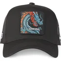 petten-gebogen-zwart-snapback-samurai-dra1-draak-fabeldieren-van-capslab