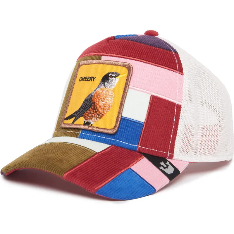 petten-gebogen-meerkleurig-snapback-cheery-right-side-of-the-bed-the-farm-patchwork-the-farm-van-goorin-bros petten-gebogen-meerkleurig-snapback-cheery-right-side-of-the-bed-the-farm-patchwork-the-farm-van-goorin-bros