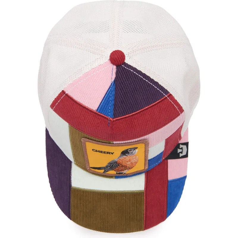 petten-gebogen-meerkleurig-snapback-cheery-right-side-of-the-bed-the-farm-patchwork-the-farm-van-goorin-bros petten-gebogen-meerkleurig-snapback-cheery-right-side-of-the-bed-the-farm-patchwork-the-farm-van-goorin-bros