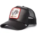 petten-gebogen-zwart-snapback-cock-will-prevail-the-farm-leather-the-farm-van-goorin-bros