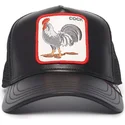 petten-gebogen-zwart-snapback-cock-will-prevail-the-farm-leather-the-farm-van-goorin-bros