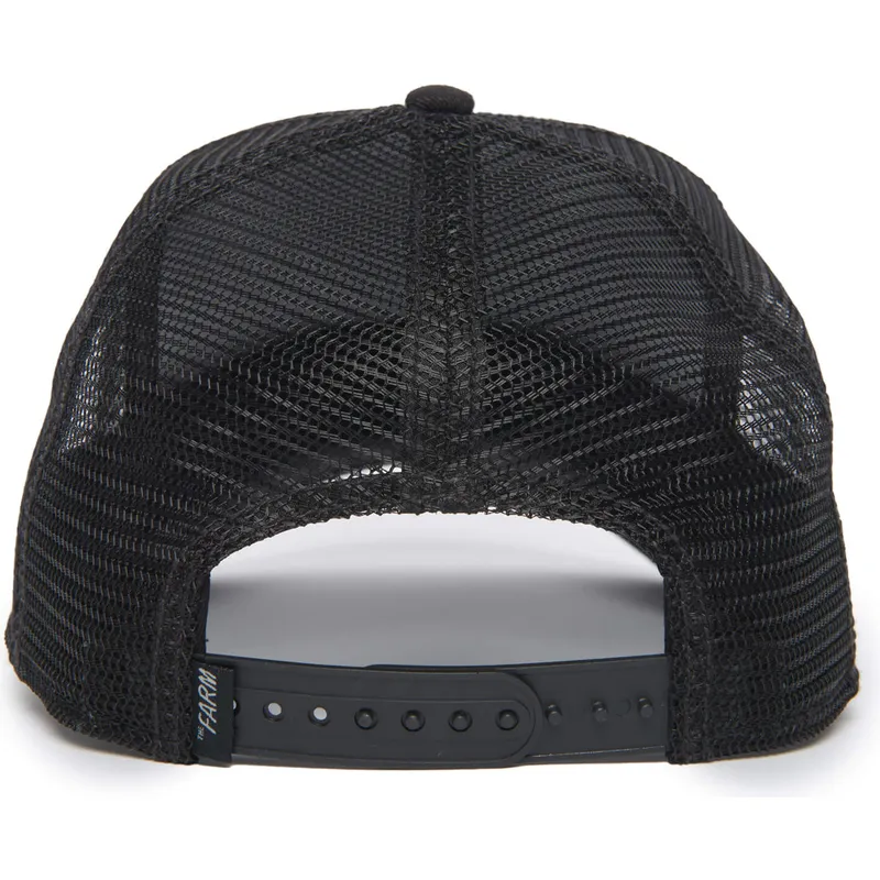 petten-gebogen-zwart-snapback-cock-will-prevail-the-farm-leather-the-farm-van-goorin-bros