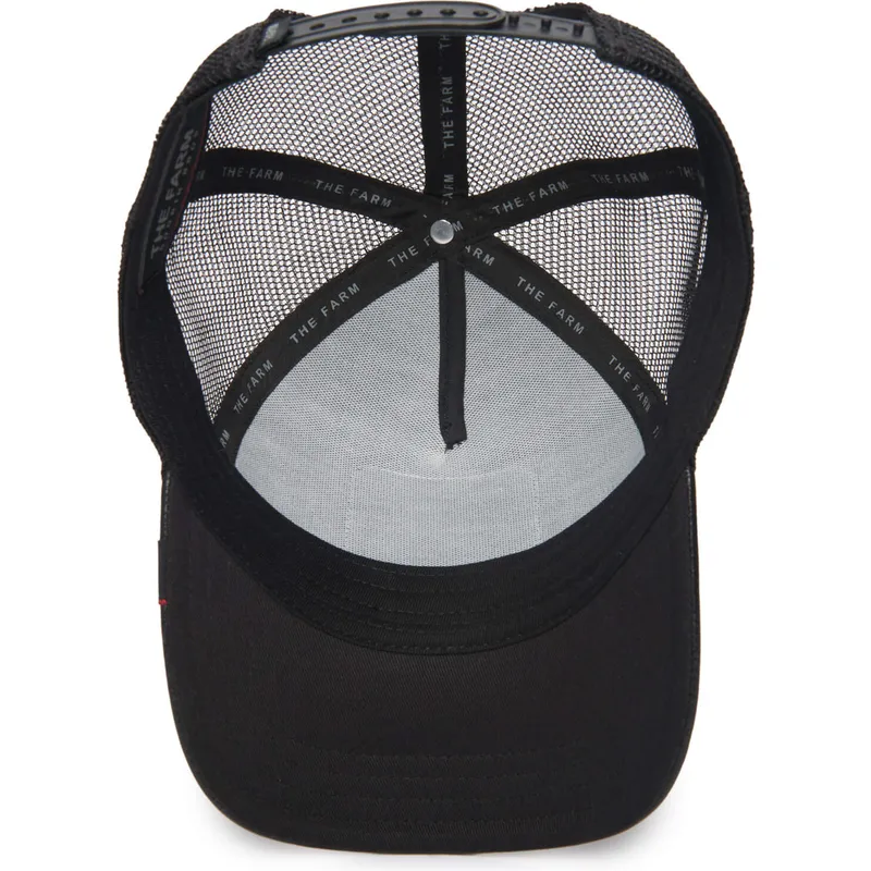 petten-gebogen-zwart-snapback-cock-will-prevail-the-farm-leather-the-farm-van-goorin-bros
