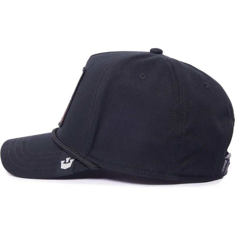 petten-gebogen-zwart-snapback-king-100-the-farm-all-over-canvas-the-farm-van-goorin-bros petten-gebogen-zwart-snapback-king-100-the-farm-all-over-canvas-the-farm-van-goorin-bros