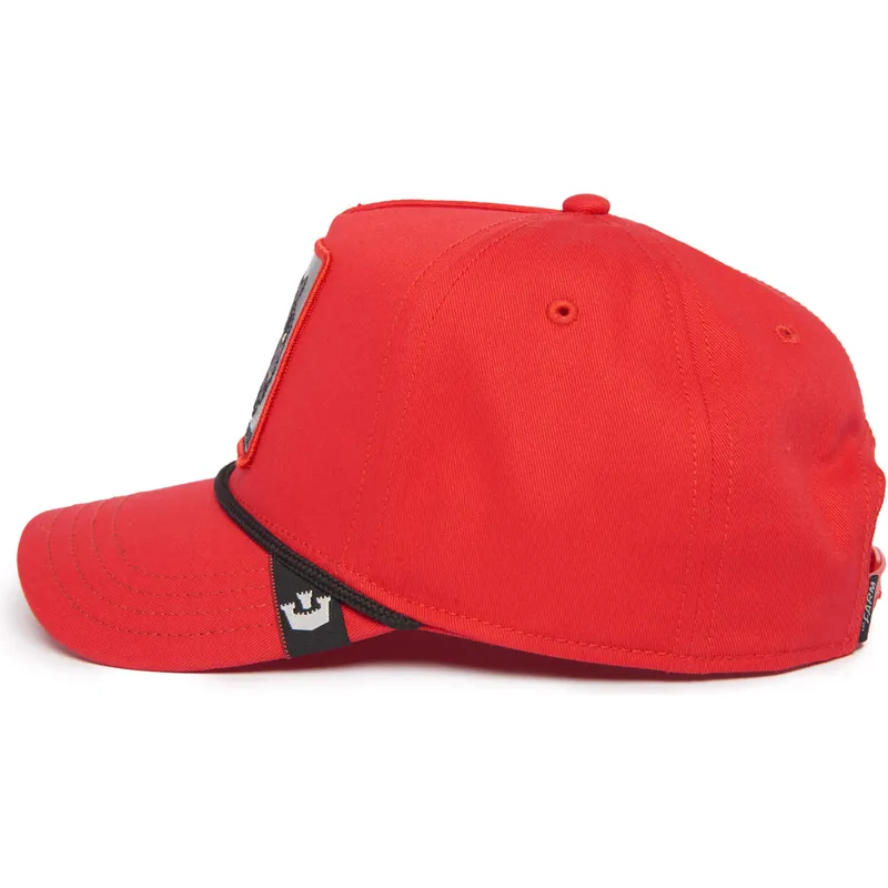 petten-gebogen-rood-snapback-panther-100-the-farm-all-over-canvas-the-farm-van-goorin-bros