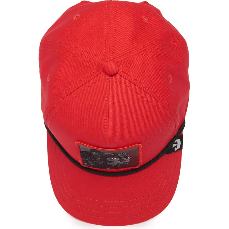 petten-gebogen-rood-snapback-panther-100-the-farm-all-over-canvas-the-farm-van-goorin-bros