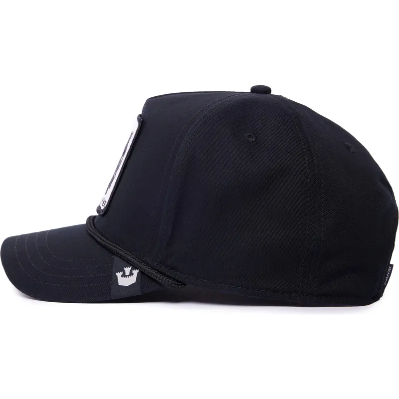 petten-gebogen-zwart-snapback-panther-100-the-farm-all-over-canvas-the-farm-van-goorin-bros