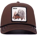 petten-gebogen-bruin-snapback-prick-porcupine-100-the-farm-all-over-canvas-the-farm-van-goorin-bros