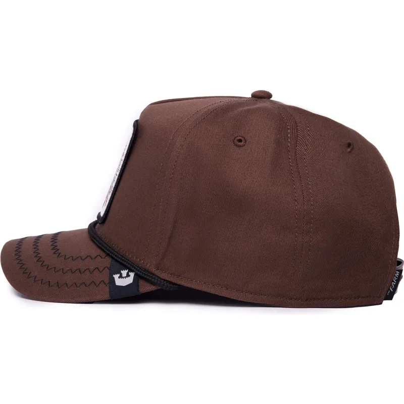 petten-gebogen-bruin-snapback-prick-porcupine-100-the-farm-all-over-canvas-the-farm-van-goorin-bros