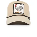 petten-gebogen-beige-snapback-cock-rooster-100-the-farm-all-over-canvas-the-farm-van-goorin-bros