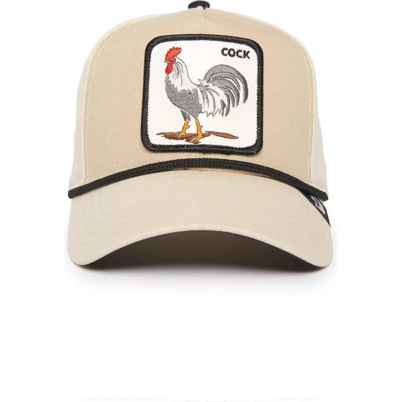 petten-gebogen-beige-snapback-cock-rooster-100-the-farm-all-over-canvas-the-farm-van-goorin-bros