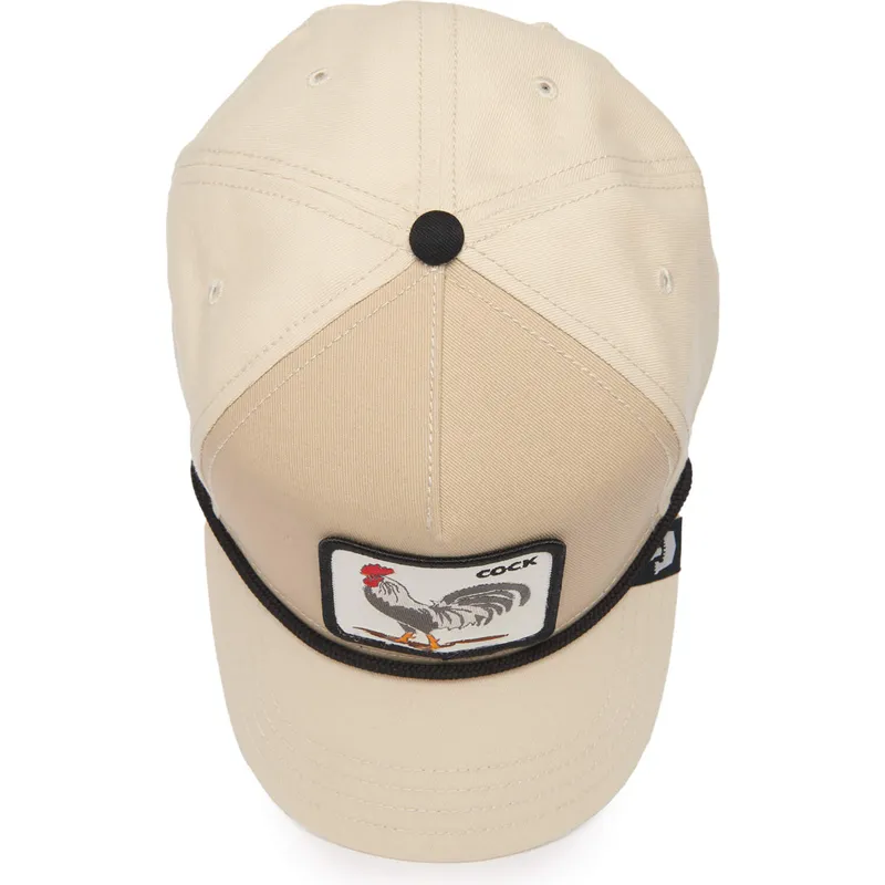 petten-gebogen-beige-snapback-cock-rooster-100-the-farm-all-over-canvas-the-farm-van-goorin-bros