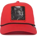 petten-gebogen-rood-snapback-panther-100-the-farm-all-over-canvas-the-farm-van-goorin-bros