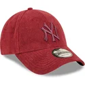 petten-gebogen-rood-verstelbaar-9forty-towelling-van-new-york-yankees-mlb-van-new-era
