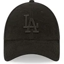 petten-gebogen-zwart-verstelbaar-9forty-towelling-van-los-angeles-dodgers-mlb-van-new-era