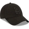petten-gebogen-zwart-verstelbaar-9forty-towelling-van-los-angeles-dodgers-mlb-van-new-era