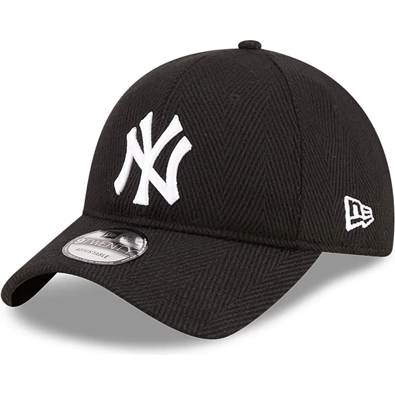 petten-gebogen-zwart-verstelbaar-9twenty-herringbone-van-new-york-yankees-mlb-van-new-era petten-gebogen-zwart-verstelbaar-9twenty-herringbone-van-new-york-yankees-mlb-van-new-era