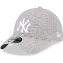 petten-gebogen-grijs-verstelbaar-9twenty-herringbone-van-new-york-yankees-mlb-van-new-era