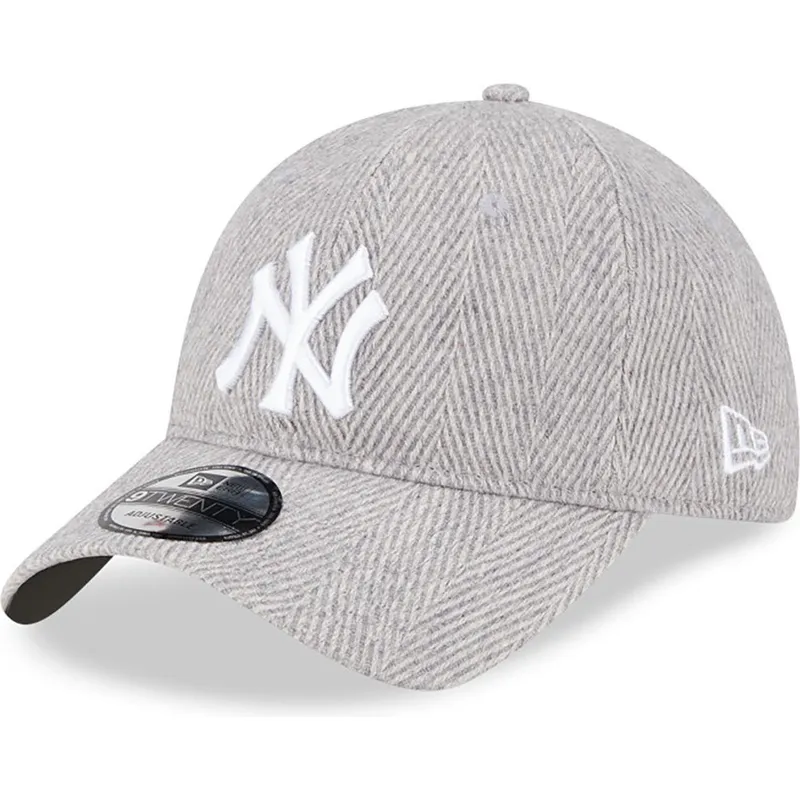 petten-gebogen-grijs-verstelbaar-9twenty-herringbone-van-new-york-yankees-mlb-van-new-era petten-gebogen-grijs-verstelbaar-9twenty-herringbone-van-new-york-yankees-mlb-van-new-era