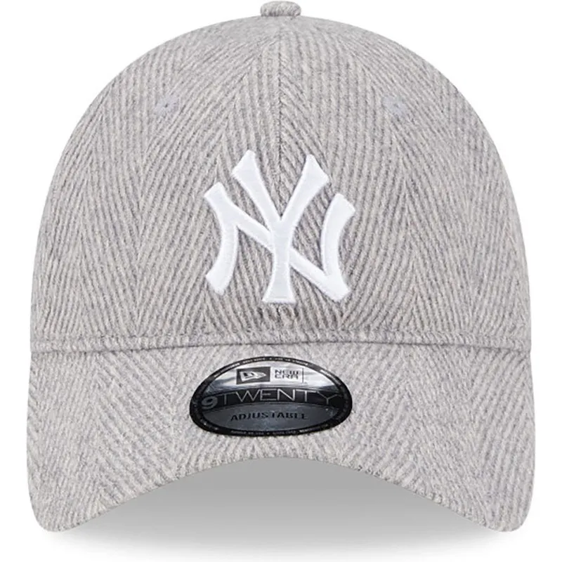 petten-gebogen-grijs-verstelbaar-9twenty-herringbone-van-new-york-yankees-mlb-van-new-era petten-gebogen-grijs-verstelbaar-9twenty-herringbone-van-new-york-yankees-mlb-van-new-era