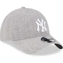 petten-gebogen-grijs-verstelbaar-9twenty-herringbone-van-new-york-yankees-mlb-van-new-era