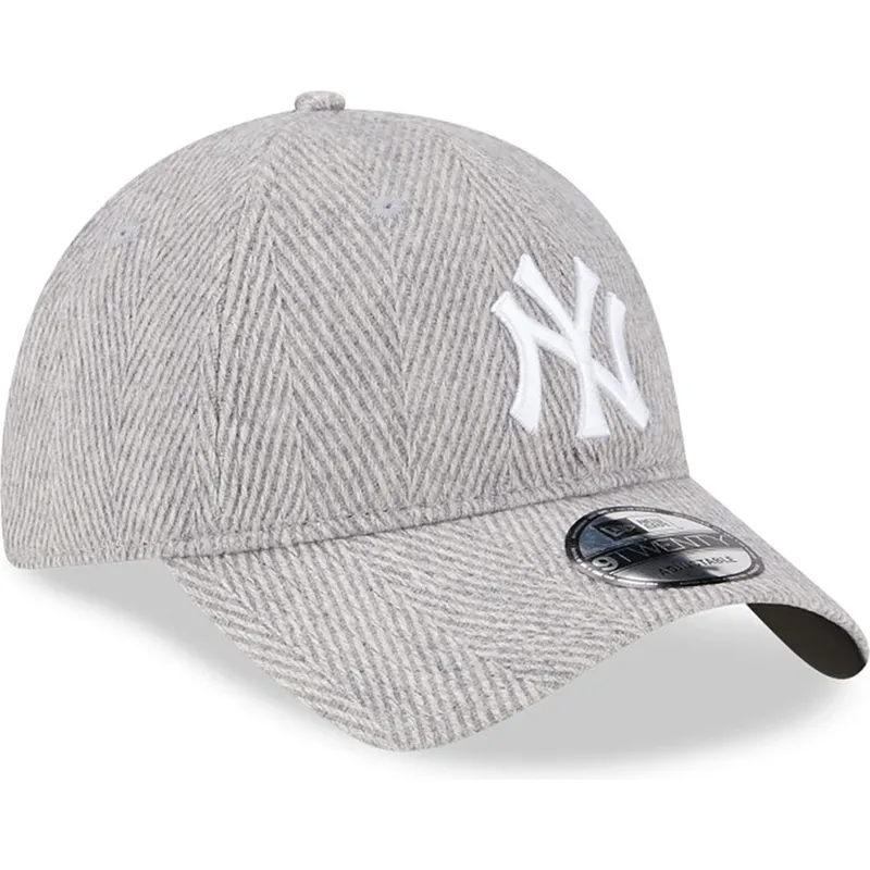 petten-gebogen-grijs-verstelbaar-9twenty-herringbone-van-new-york-yankees-mlb-van-new-era petten-gebogen-grijs-verstelbaar-9twenty-herringbone-van-new-york-yankees-mlb-van-new-era