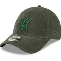 petten-gebogen-groen-verstelbaar-9forty-towelling-van-new-york-yankees-mlb-van-new-era
