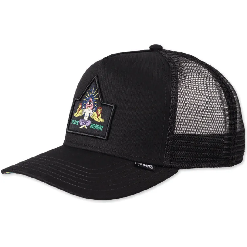 petten-gebogen-zwart-snapback-peace-harmony-hft-van-djinns