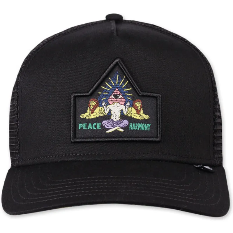 petten-gebogen-zwart-snapback-peace-harmony-hft-van-djinns