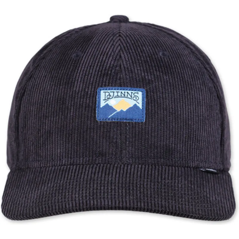 petten-gebogen-zwart-snapback-cord-mountains-truefit-van-djinns