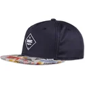 petten-plat-marineblauw-snapback-rubber-aztek-van-djinns