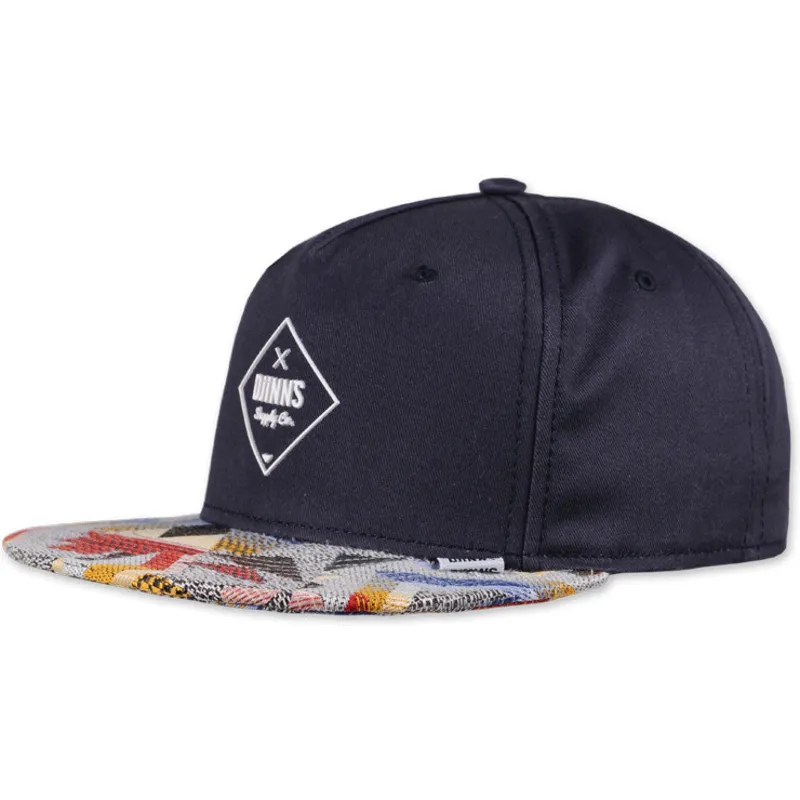 petten-plat-marineblauw-snapback-rubber-aztek-van-djinns petten-plat-marineblauw-snapback-rubber-aztek-van-djinns