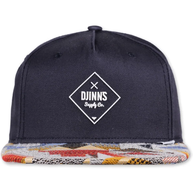 petten-plat-marineblauw-snapback-rubber-aztek-van-djinns petten-plat-marineblauw-snapback-rubber-aztek-van-djinns