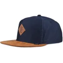 petten-plat-marineblauw-snapback-honey-knit-van-djinns
