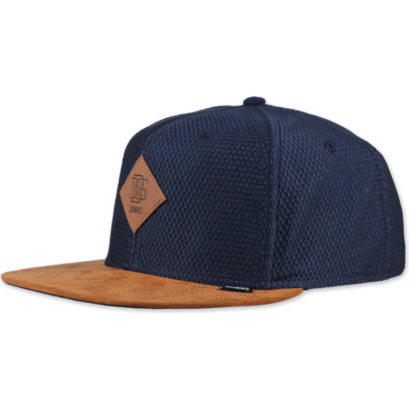 petten-plat-marineblauw-snapback-honey-knit-van-djinns petten-plat-marineblauw-snapback-honey-knit-van-djinns