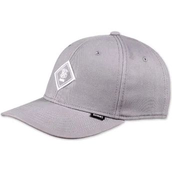 Petten gebogen grijs verstelbaar Brushed Twill TrueFit 2.0 van Djinns